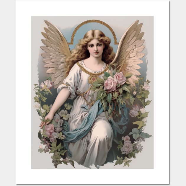 Victorian Vintage Angel Ephemera Wall Art by AI Art Originals